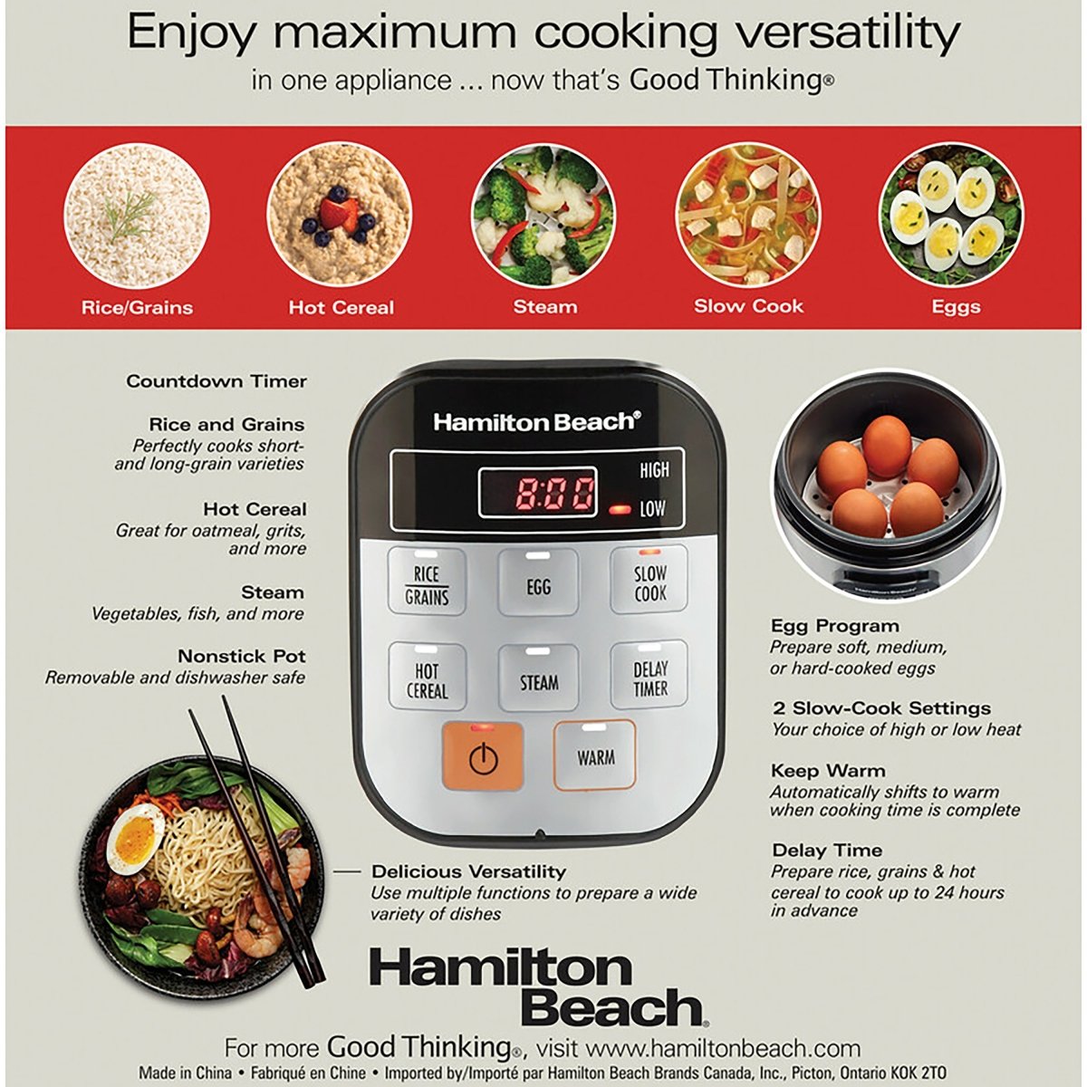 Hamilton Beach 1.5-Quart Compact Multi-Cooker