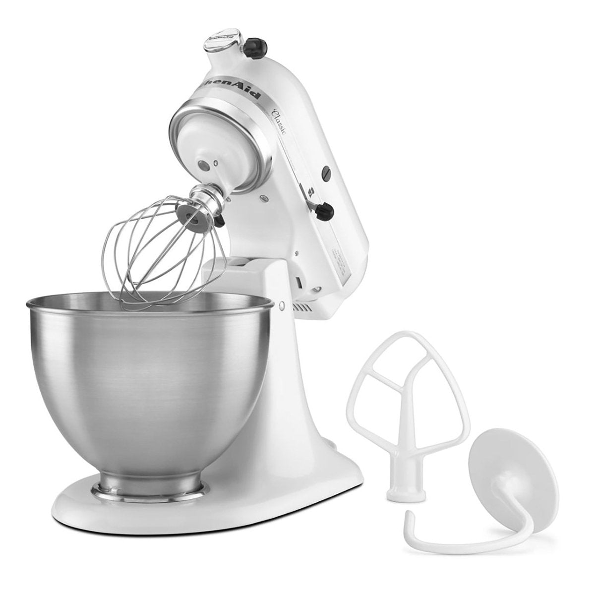 KitchenAid Classic Series 4.5 Quart Tilt-Head Stand Mixer, White