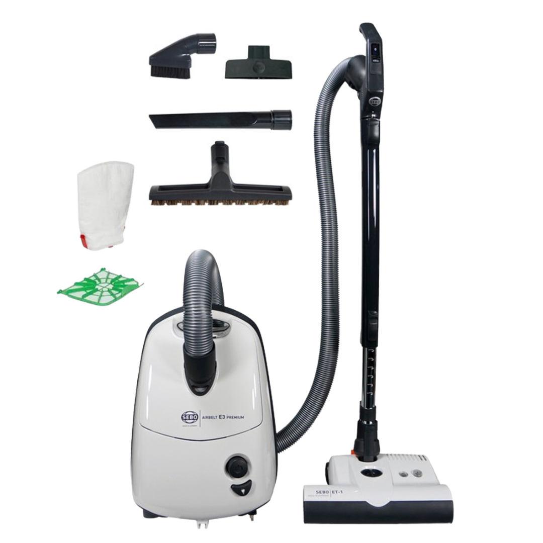 SEBO AirBelt E3 Premium, White - Canister Vacuum